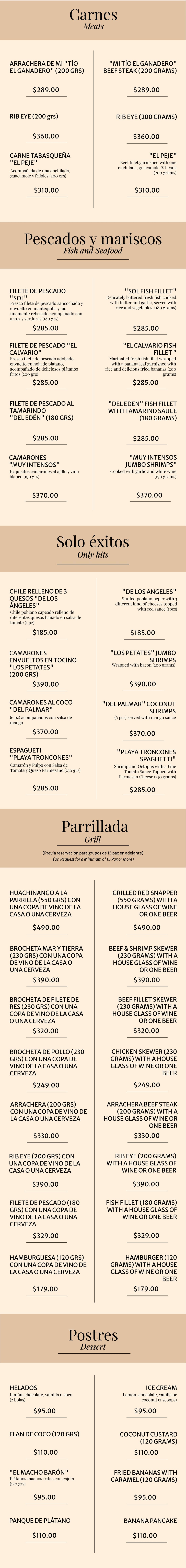 comida-cena Hotel Irma